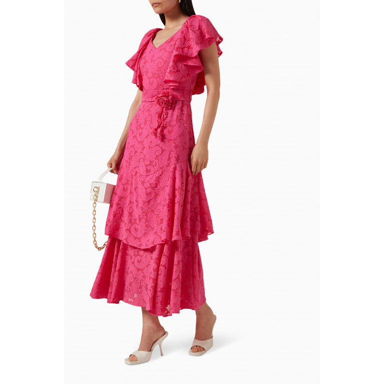 Serpil - Floral Midi Dress Pink