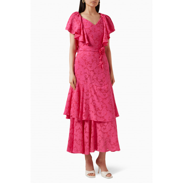 Serpil - Floral Midi Dress Pink