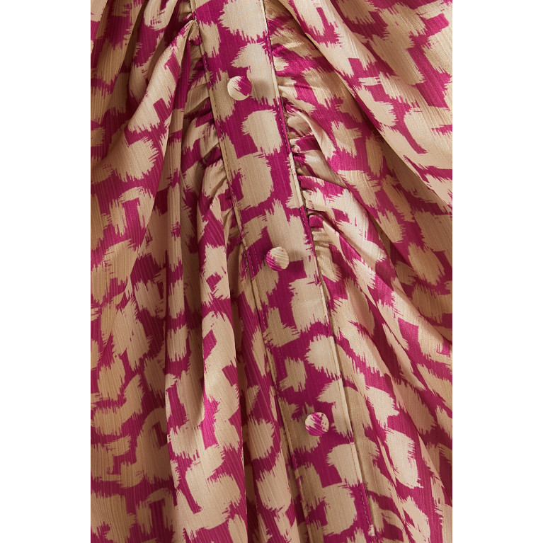 Serpil - Printed Midi Dress Pink