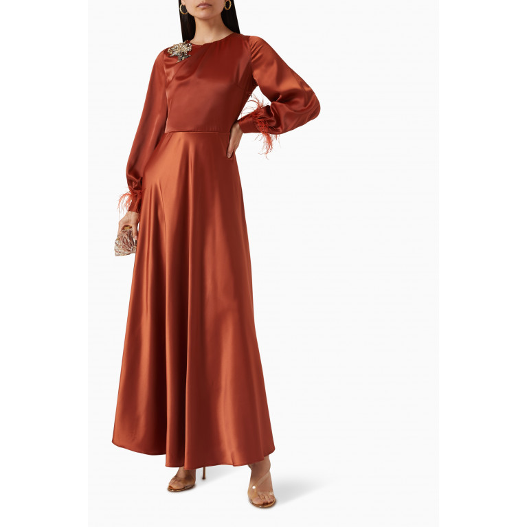 Serpil - Embellished Gown Brown