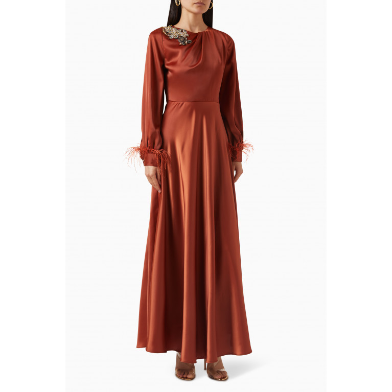 Serpil - Embellished Gown Brown
