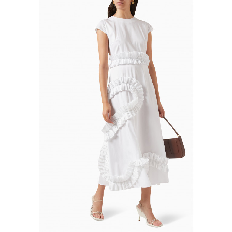 Serpil - Embellished Midi Dress White