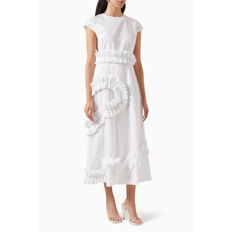 Serpil - Embellished Midi Dress White