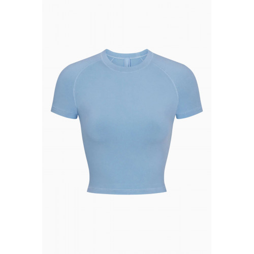SKIMS - New Vintage Cropped Raglan T-shirt in Jersey Iris Blue