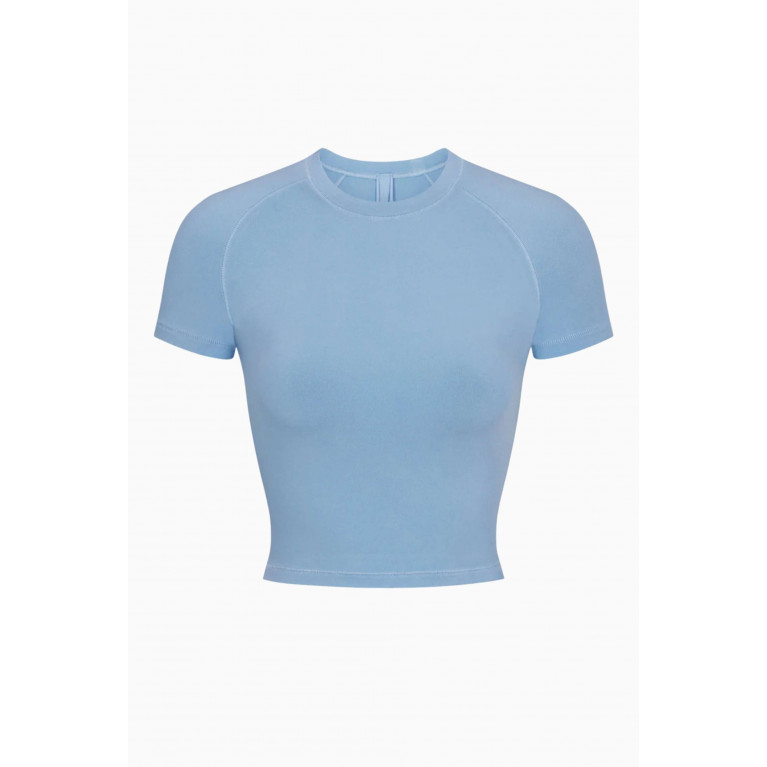 SKIMS - New Vintage Cropped Raglan T-shirt in Jersey Iris Blue