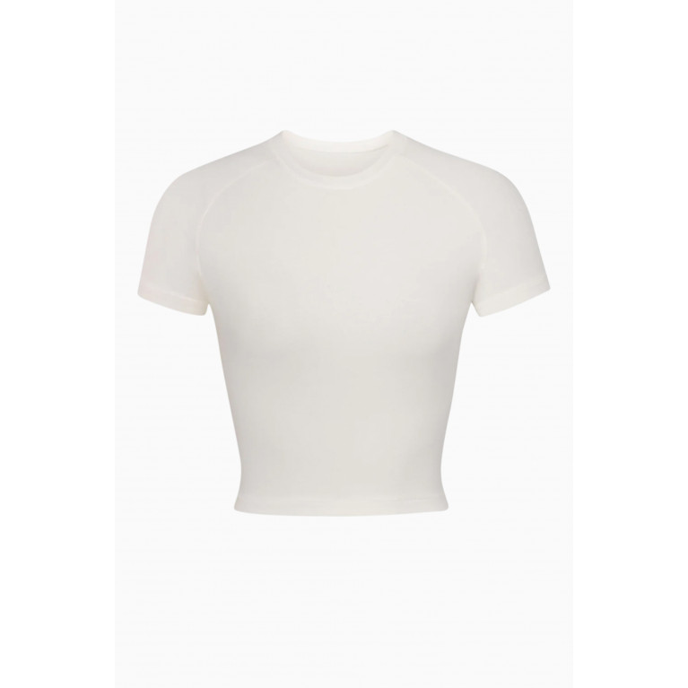 SKIMS - New Vintage Cropped Raglan T-shirt in Jersey White