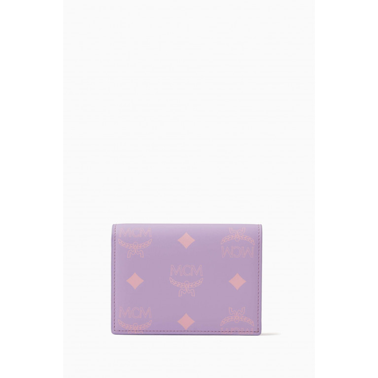 MCM - Mini Aren Snap Wallet in Colour Splash Logo Leather