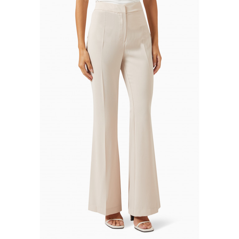 Setre - High-rise Flared Pants in Crepe Neutral