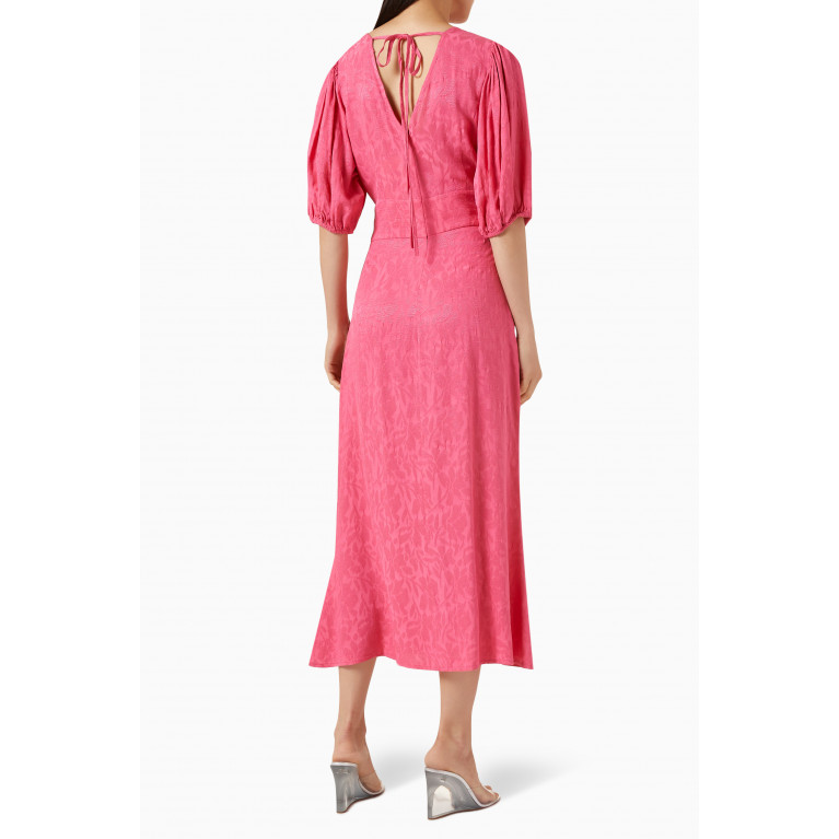 Setre - Midi Dress in Viscose-jacquard Pink
