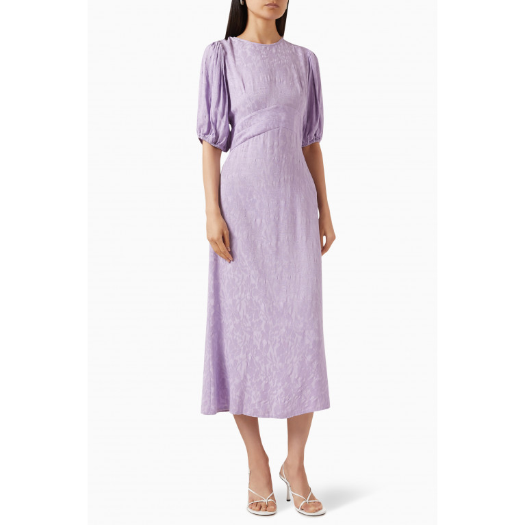 Setre - Midi Dress in Viscose-jacquard Purple