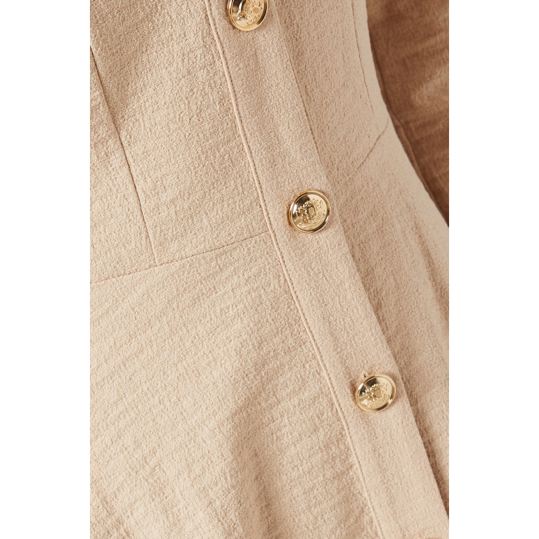 Setre - Button-up Midi Dress in Crepe