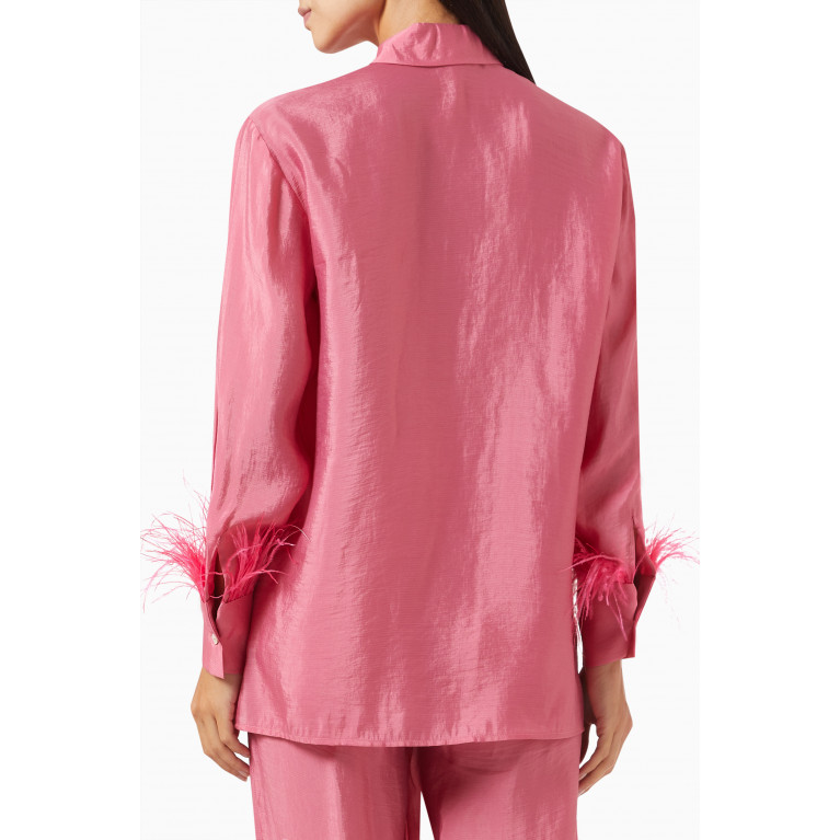 Setre - Feather-trimmed Shirt in Viscose-blend