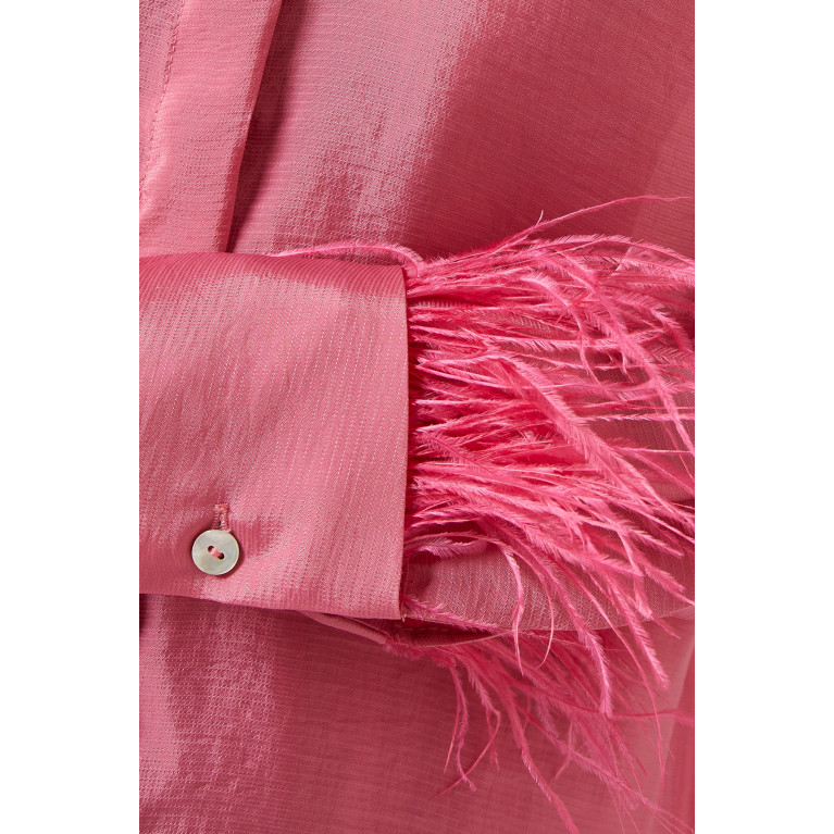 Setre - Feather-trimmed Shirt in Viscose-blend