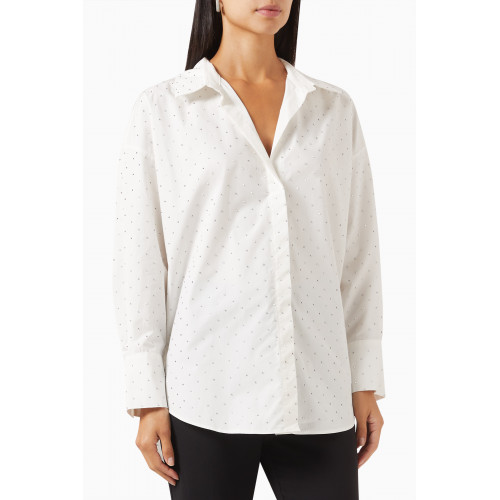 Setre - Sequin-embellished Shirt in Cotton White