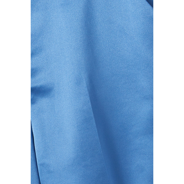 Setre - Cropped Straight-fit Pants in Satin Blue