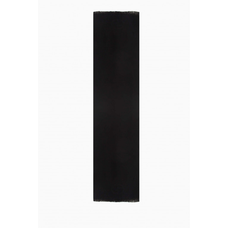 Giorgio Armani - GA Logo Scarf in Woven Black