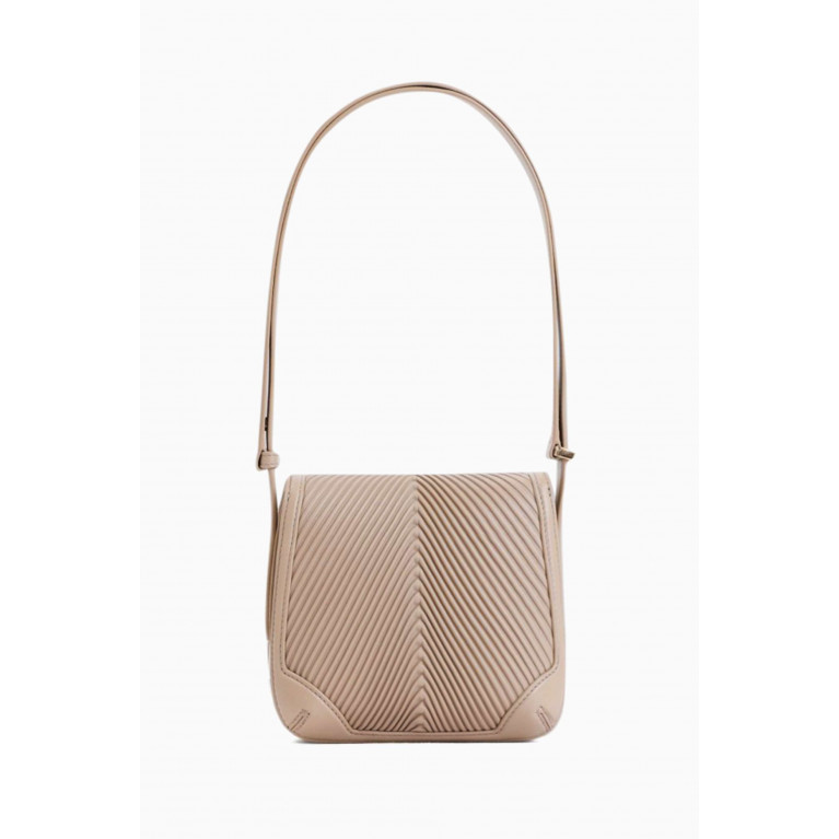 Giorgio Armani - Small La Prima Shoulder Bag in Plissé Leather