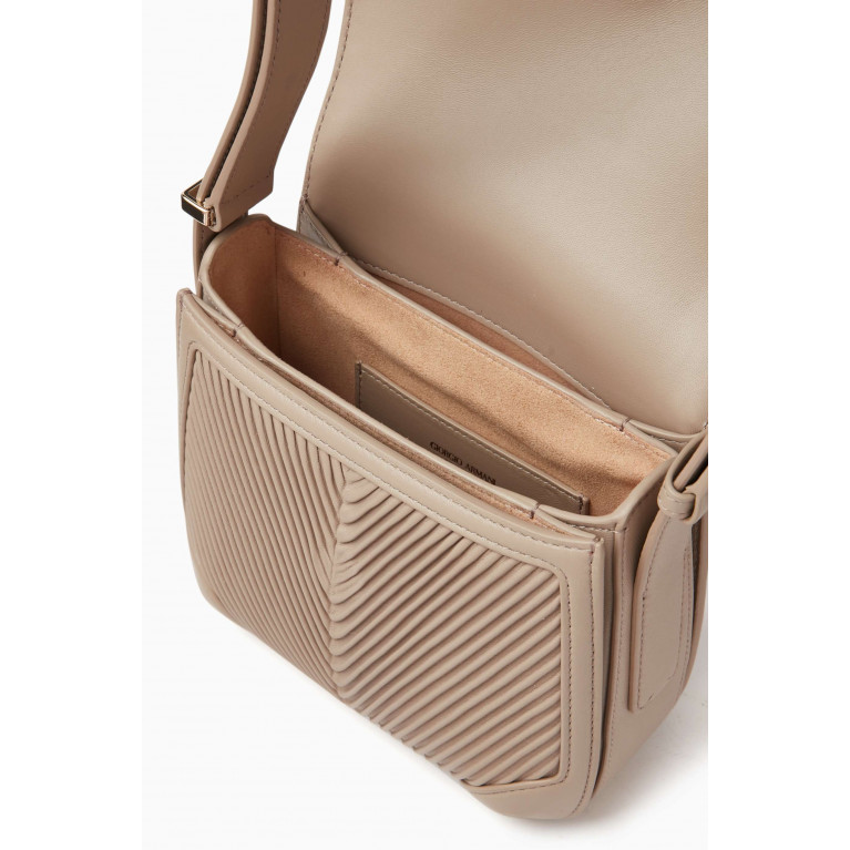 Giorgio Armani - Small La Prima Shoulder Bag in Plissé Leather