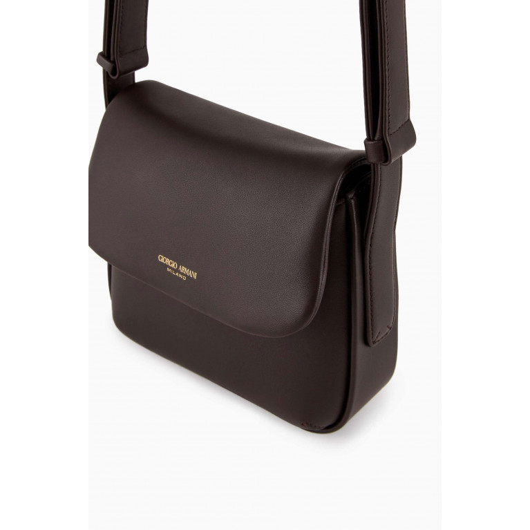Giorgio Armani - Small La Prima Shoulder Bag in Nappa Brown