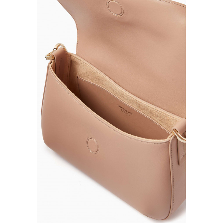 Giorgio Armani - Small La Prima Shoulder Bag in Pebbled Leather Neutral