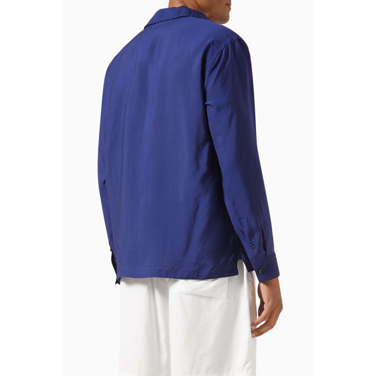 Giorgio Armani - Polo Shirt in Silk Blue