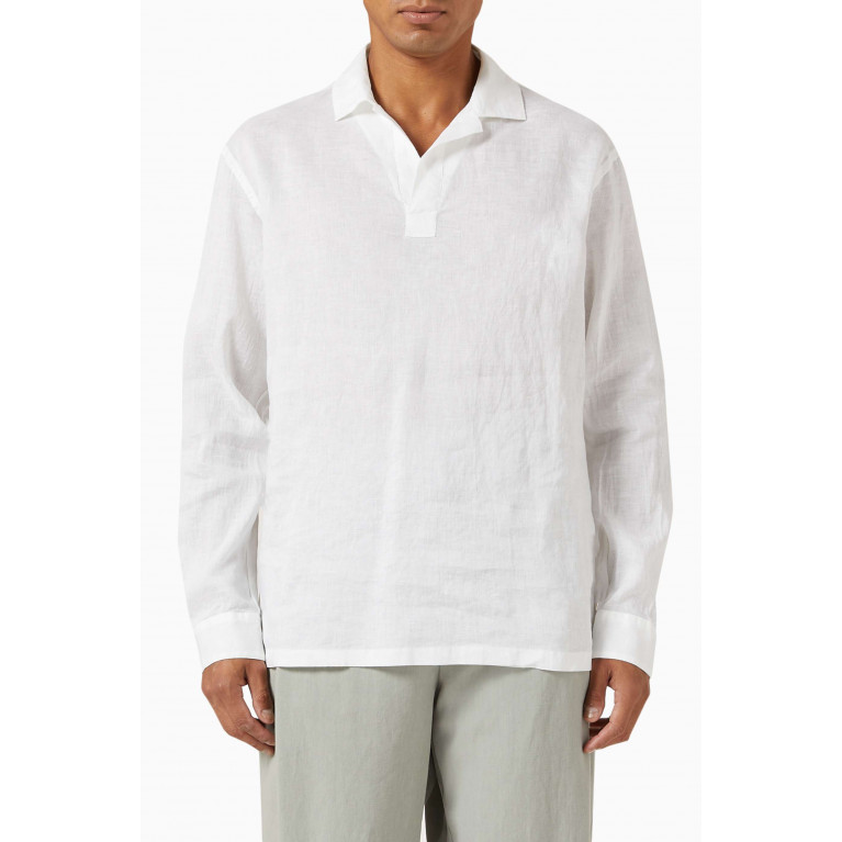 Giorgio Armani - Polo Shirt in Linen White
