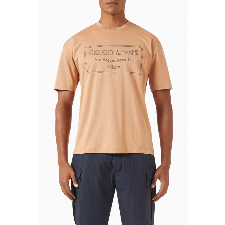 Giorgio Armani - Borgonuovo 11 Relaxed T-shirt in Cotton-jersey Neutral