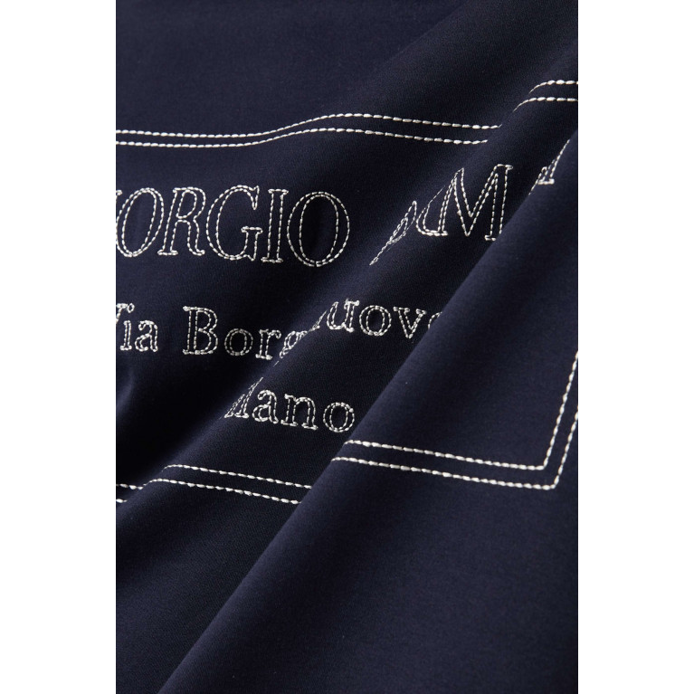 Giorgio Armani - Borgonuovo 11 Relaxed T-shirt in Cotton-jersey Blue