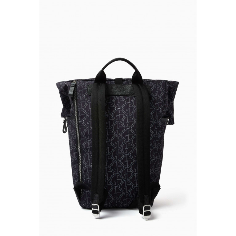 Giorgio Armani - All-over Logo Backpack in Canvas