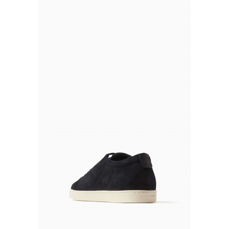 Giorgio Armani - Logo-embroidered Low-top Sneakers in Suede