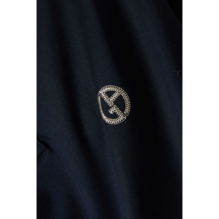 Giorgio Armani - Logo Polo Shirt in Cotton Jersey Blue