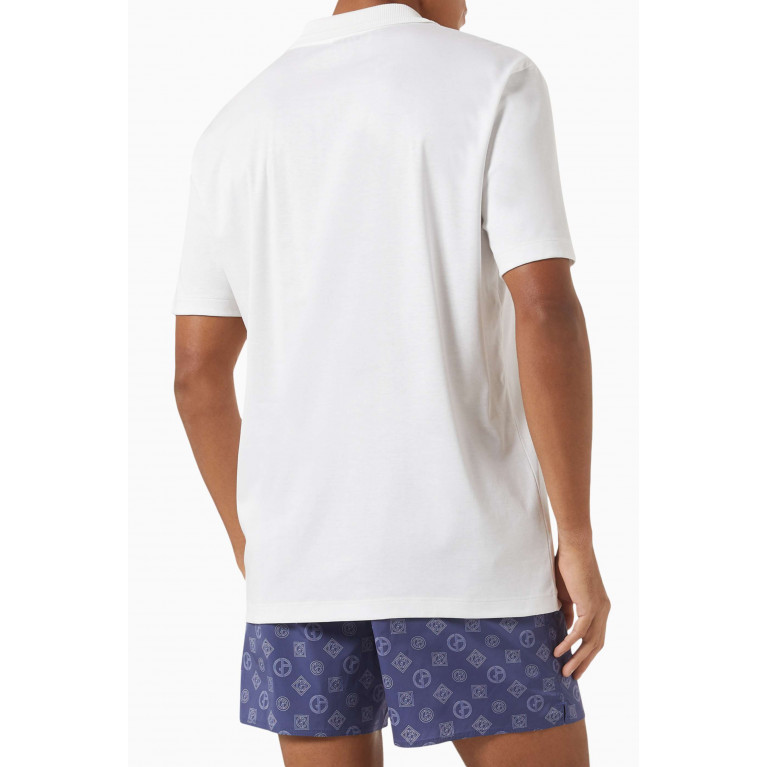 Giorgio Armani - Logo Polo Shirt in Cotton Jersey White