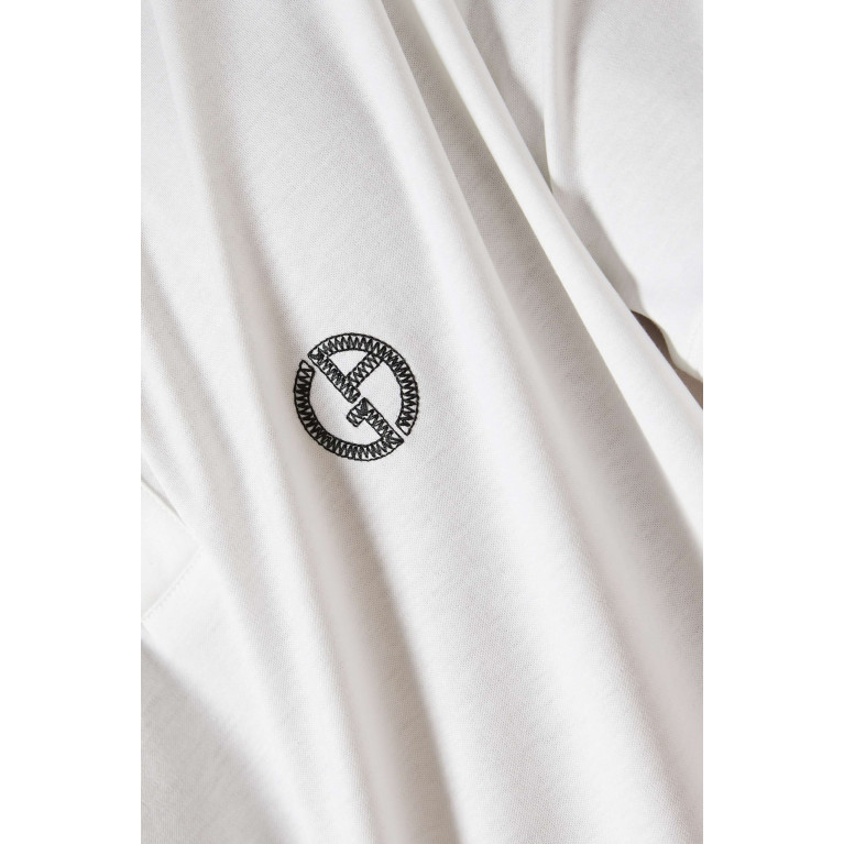 Giorgio Armani - Logo Polo Shirt in Cotton Jersey White