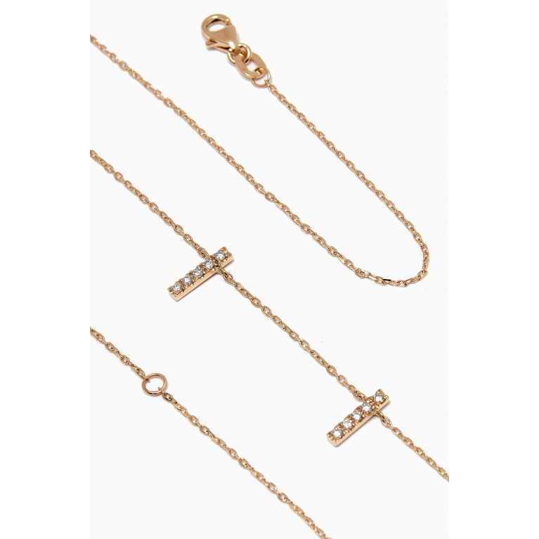 The Golden Collection - Diamond Bar Necklace in 18kt Gold