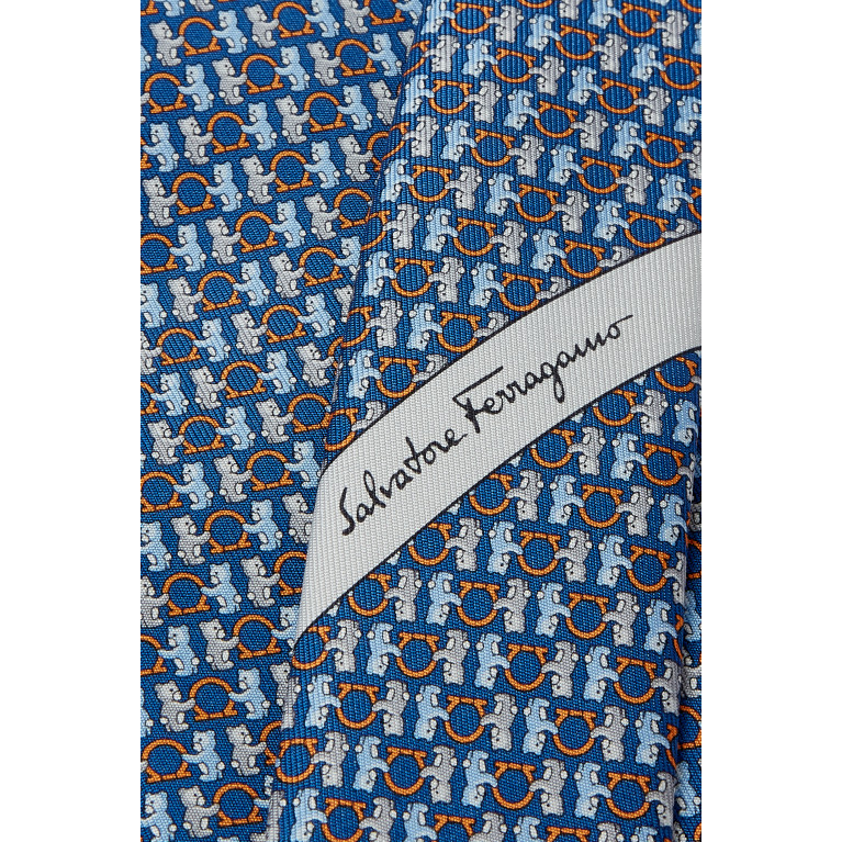 Ferragamo - Teddy Bear Print Tie in Silk