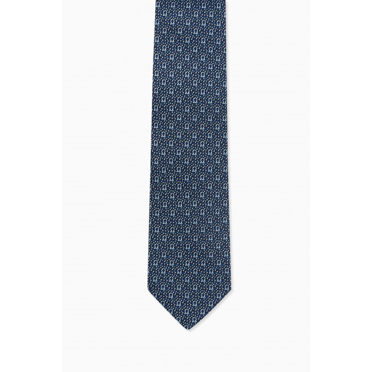 Ferragamo - Pixel Print Tie in Silk