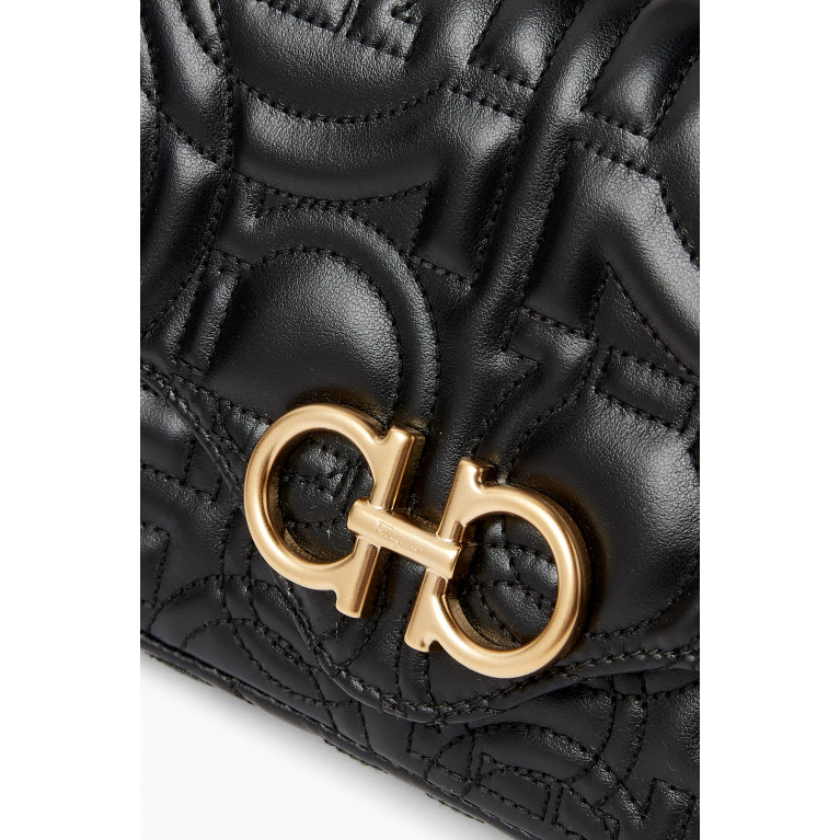 Ferragamo - Mini Gancini Shoulder Bag in Quilted Leather