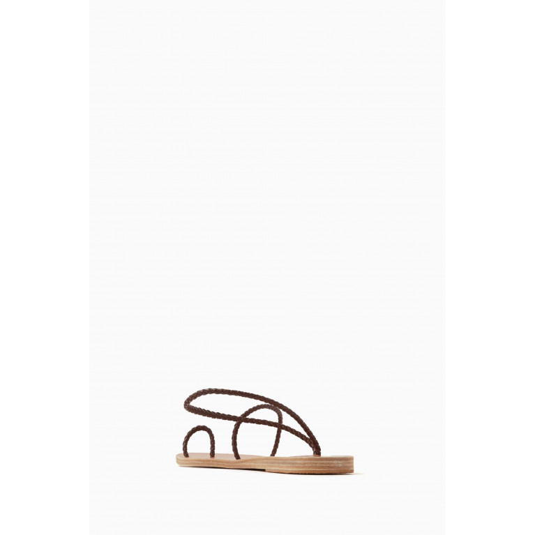 Ancient Greek Sandals - Nima Braided Sandals in Leather