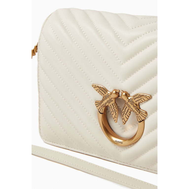PINKO - Love Click Classic Crossbody Bag in Quilted Leather