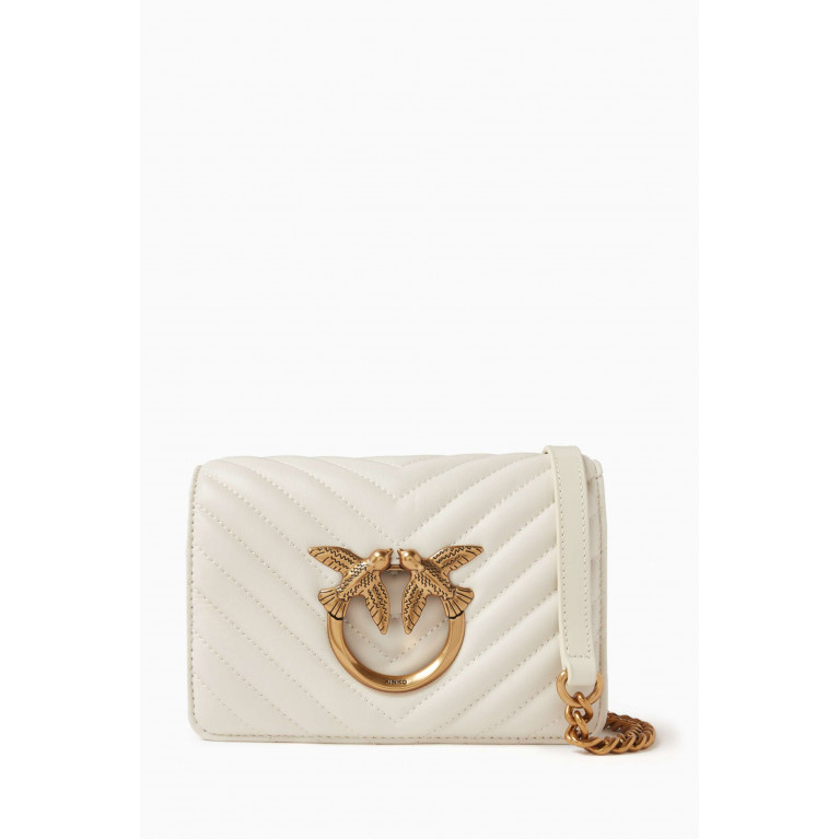 PINKO - Mini Love Click Classic Crossbody Bag in Quilted Leather