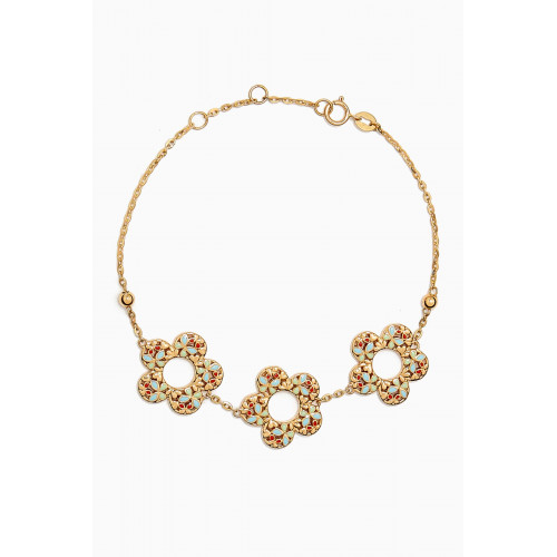 Damas - Farfasha Bloom Three Motif Bracelet in 18kt Gold