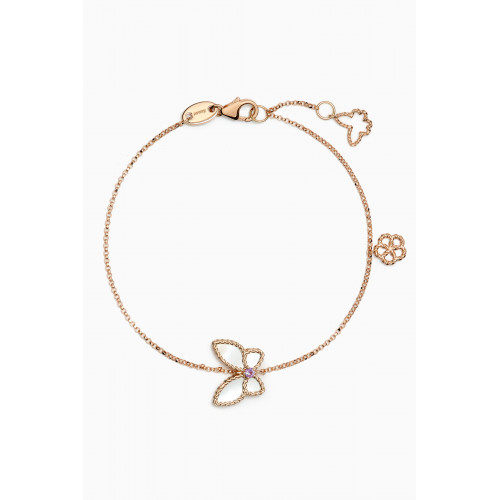 Damas - Farfasha Petali del Mare Butterfly Amethyst & Mother of Pearl Bracelet in 18kt Rose Gold