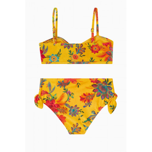 Zimmermann - Ginger Floral-print Tie Bikini Set in Lycra