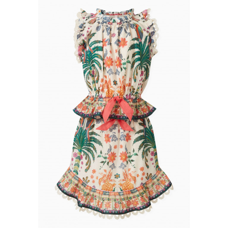 Zimmermann - Ginger Palm-print Flip Skirt in Cotton