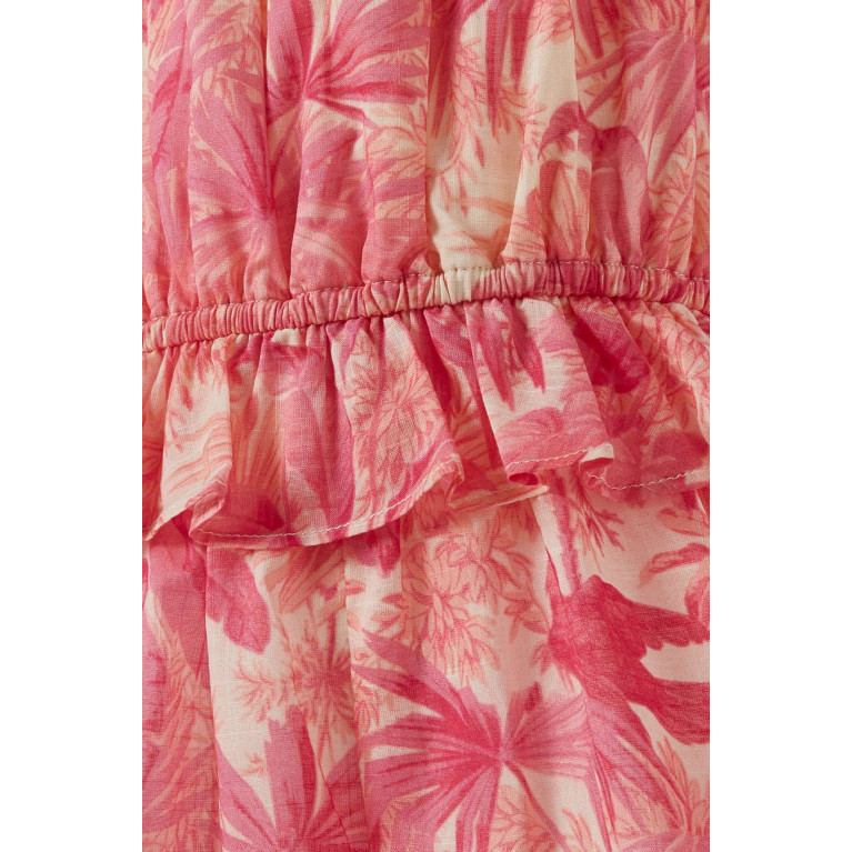 Zimmermann - Ginger Floral-print Tie-shoulder Playsuit in Cotton