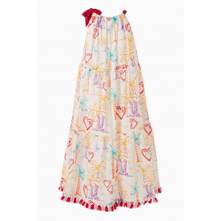 Zimmermann - Ginger Palm-print Halterneck Dress in Cotton