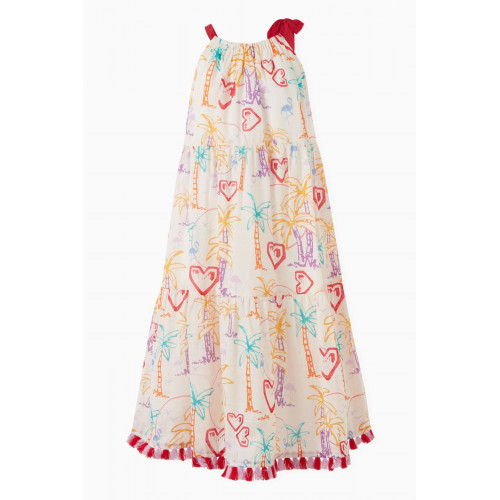 Zimmermann - Ginger Palm-print Halterneck Dress in Cotton