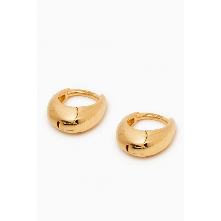 By Adina Eden - Mini Solid Chubby Earrings in 14kt Gold