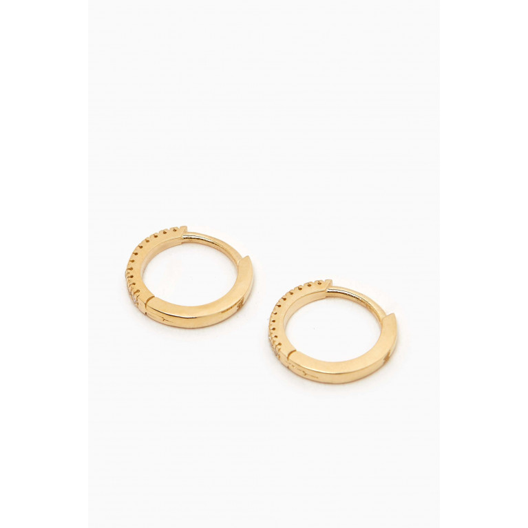 By Adina Eden - Round Diamond Earrings in 14kt Gold