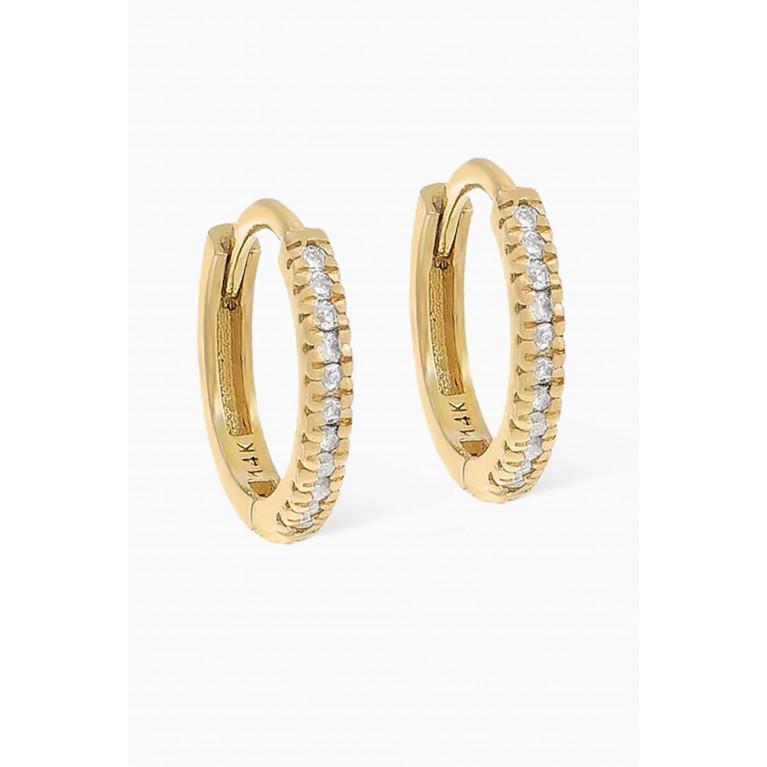 By Adina Eden - Round Diamond Earrings in 14kt Gold